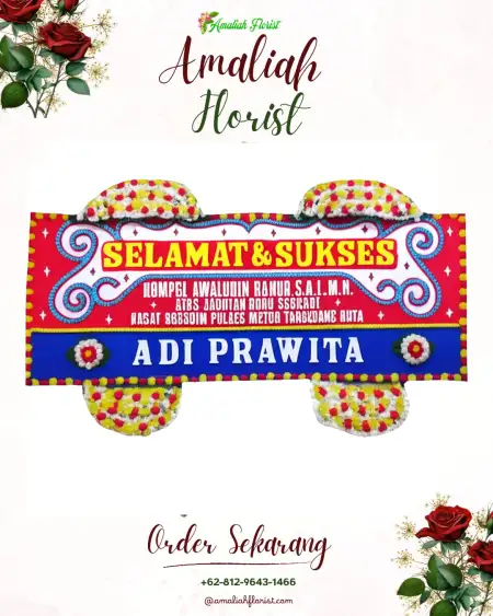 Papan Bunga Ucapan Selamat Bukti